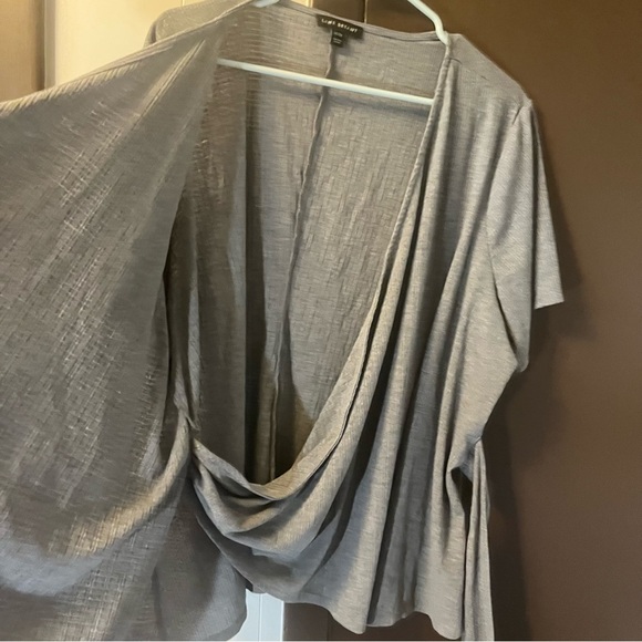 Lane Bryant Crossover Wrap Textured Top VNeck Surplice Neckline Rib Knit 26 / 28 - Picture 6 of 12